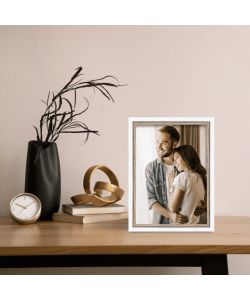 Cornice Unika 13x18 cm Legno Naturale Bianca Design Essenziale