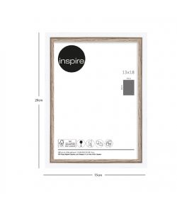 Cornice Unika 13x18 cm Legno Naturale Bianca Design Essenziale