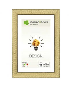 Bubola & Naibo Cornice rettangolare oro 10x15 cm in legno e vetro