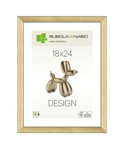 Cornice in Legno Maya Oro 18x24 cm Rettangolare con Vetro