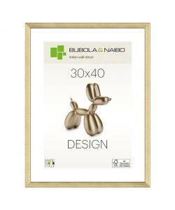 Cornice Maya 30x40 cm in legno e vetro color oro rettangolare