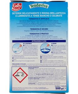 Grey Tendaviva Additivo per Tende 500g - Deterge e Ridona Brillantezza