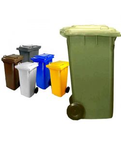 Bidone Quadro per spazzatura 120 l Verde Ics