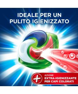 Dash Power Pods Detersivo Lavatrice 19 Capsule Colorati Igienizzanti