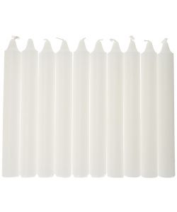 CERERIA DI GIORGIO Candele Steariche Bianche 1.8x1.8x15 cm Confezione 10 Pz