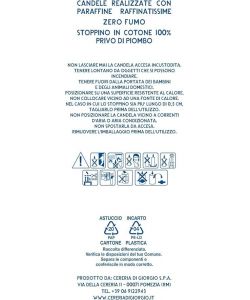 Cereria Di Giorgio Cero Votivo Sacro Cuore P50 Rosso 18cm Parafina Bianca