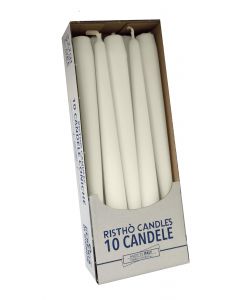 CERERIA DI GIORGIO Candele Coniche Bianche 2,2 cm x 25 cm - Confezione da 10