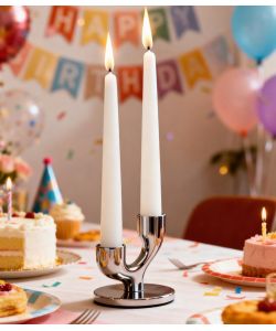 CERERIA DI GIORGIO Candele Coniche Bianche 2,2 cm x 25 cm - Confezione da 10