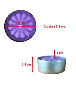 CERERIA DI GIORGIO Tealight Profumate Lavanda Viola 12 Pz 3.8x3.8 cm