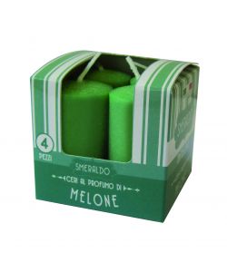 CERERIA DI GIORGIO Candele Profumate Melrose Verde 4 Pz 3x5.5 cm
