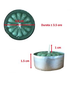 CERERIA DI GIORGIO Tealight Profumati Verde Melone 3.8x3.8 cm - 12 Pz