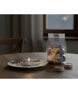 CERERIA DI GIORGIO Tealight profumato lavanda 12 pz bianco senza allergeni