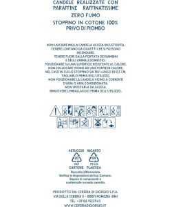 CERERIA DI GIORGIO Candela profumata Lavanda in bicchiere 70x8 cm Viola