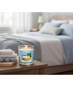 CERERIA DI GIORGIO Candela Profumata in Vetro Bianca 7x8 cm Cotone