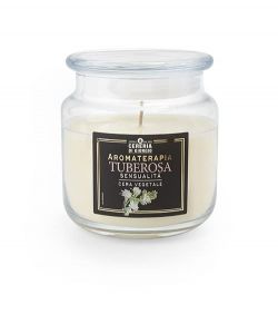 Cereria di Giorgio Candela profumata giara 10x10 cm rosa Tuberosa 80 ore