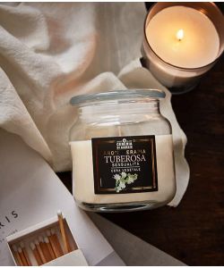 Cereria di Giorgio Candela profumata giara 10x10 cm rosa Tuberosa 80 ore