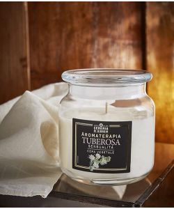 Cereria di Giorgio Candela profumata giara 10x10 cm rosa Tuberosa 80 ore