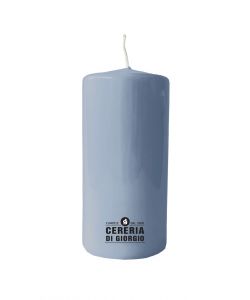 CERERIA DI GIORGIO Candela Pillar Dusty Blue 7x15 cm Lunga Durata