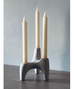 CERERIA DI GIORGIO Candele decorative scanalate 25 cm avorio set 2 pz