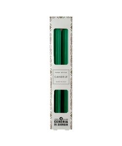 CERERIA DI GIORGIO Candele Doriche Verde Scuro 25 cm - Set 2 Pz