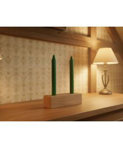 CERERIA DI GIORGIO Candele Doriche Verde Scuro 25 cm - Set 2 Pz