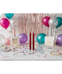 CERERIA DI GIORGIO Candele decorative scanalate Bordeaux 25 cm 2 pz