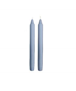 CERERIA DI GIORGIO Candele decorative scanalate 25 cm Dusty Blu 2 pz