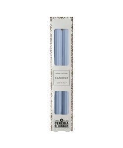 CERERIA DI GIORGIO Candele decorative scanalate 25 cm Dusty Blu 2 pz