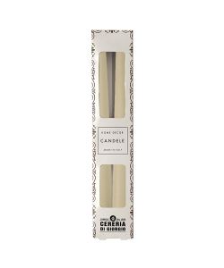 CERERIA DI GIORGIO Candele Coniche Avorio 25 cm 2 Pz Decorazione Classica