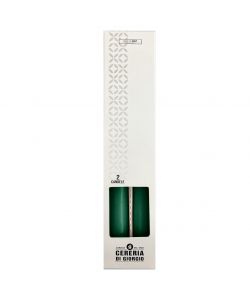 CERERIA DI GIORGIO Candele Coniche Verde Scuro 25 cm - 2 PZ Inodore