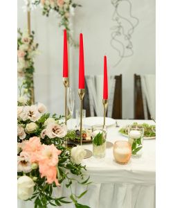 CERERIA DI GIORGIO Candele Coniche Rosse 2 Pz 25 cm Inodore Decorazione