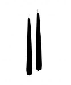 CERERIA DI GIORGIO Candele Coniche Nero 25 cm 2 Pz Decorazione Inodore