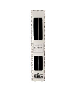 CERERIA DI GIORGIO Candele Coniche Nero 25 cm 2 Pz Decorazione Inodore