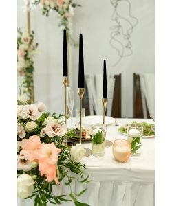 CERERIA DI GIORGIO Candele Coniche Nero 25 cm 2 Pz Decorazione Inodore