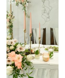 CERERIA DI GIORGIO Candele Coniche Cipria 2 Pz 25 cm Decorazione Inodore