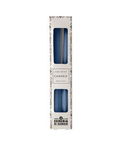 CERERIA DI GIORGIO Candele Coniche Dusty Blue 25 cm 2 pz in Cera di Paraffina