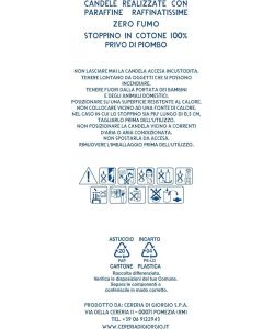 CERERIA DI GIORGIO Candele Coniche Dusty Blue 25 cm 2 pz in Cera di Paraffina