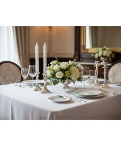 CERERIA DI GIORGIO Candele decorative scanalate bianche 25 cm 2 pz