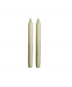 CERERIA DI GIORGIO Candele decorative scanalate Panna 25 cm 2 Pz