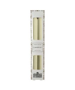 CERERIA DI GIORGIO Candele decorative scanalate Panna 25 cm 2 Pz