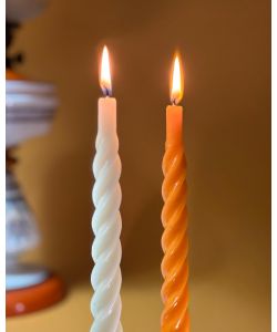 CERERIA DI GIORGIO Candele Tortiglione 2,2 cm H 21 cm 3 pz Bianco Decorativi