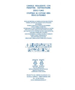 Cereria di Giorgio Candele laccate tortiglione Rosso 2,2x21 cm 3 Pz