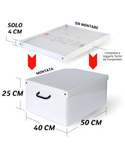 Lavatelli Scatola Componibile - Cartone Decorato - 40x50x25 cm