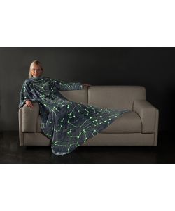Coperta Morbida Kanguru con Maniche - Costellazioni Luminose al Buio