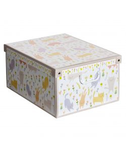 Lavatelli Scatola Componibile Gatti - Cartone Decorato - 39x50x24 cm