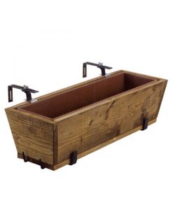 Metallurgica Buzzi Supporto Vaso Balcone - Nero - 55x22 cm