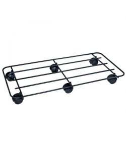 Portavaso Ruote Rettangolare Nero 94X37 Buzzi