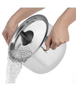 Barazzoni Pentola con Coperchio Semiforato Cuociscola Inox - 22 cm