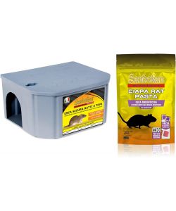Combo contenitore Esca sicura Topi + 'Chaparat' Pasta 150 g