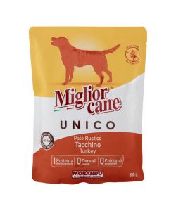 Miglior Cane Pat� Tacchino 300g - Alimento umido per cani - Wellness System
